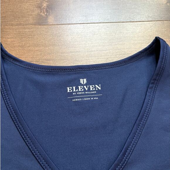 Eleven by Venus Williams Womens Match Point Short Sleeve Blue Nights size XS NWT - Picture 4 of 6